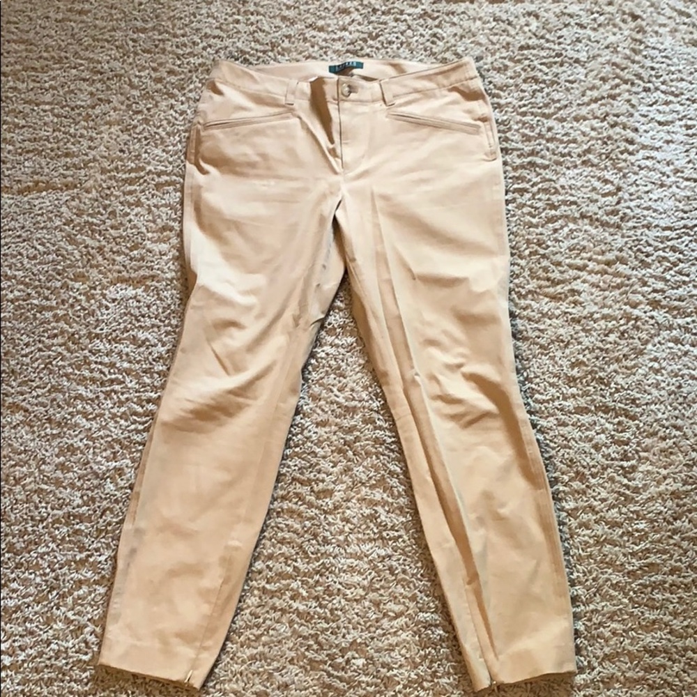 Khaki Ralph Lauren Cropped Pants